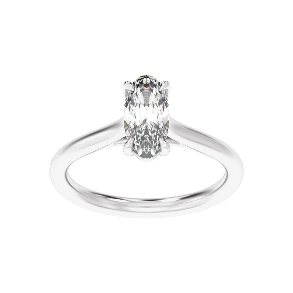 1 CTW Lab-Grown Diamond Engagement Ring in 14k white gold