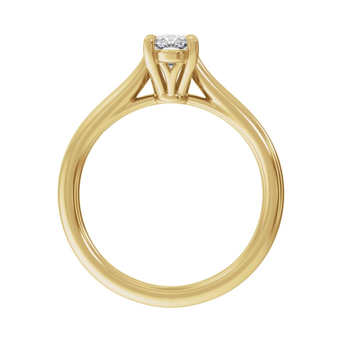 1 CTW Lab-Grown Diamond Engagement Ring in 14k yellow gold