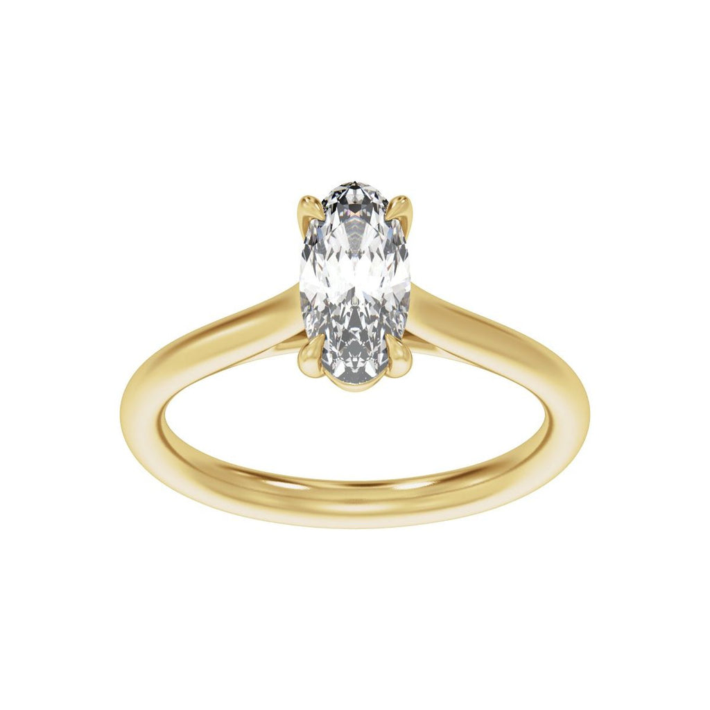 1 CTW Lab-Grown Diamond Engagement Ring in 14k yellow gold