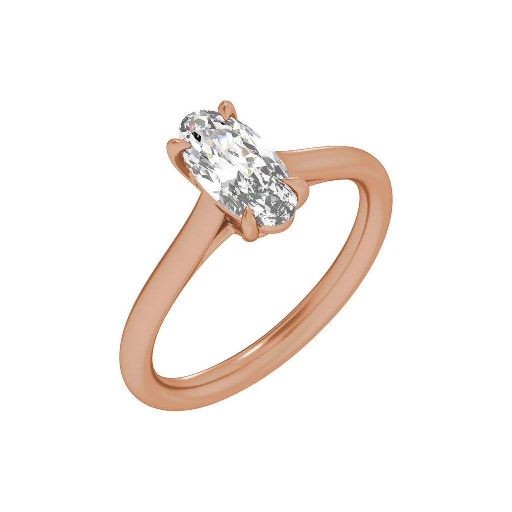 1 CTW Lab-Grown Diamond Engagement Ring in 14k rose gold