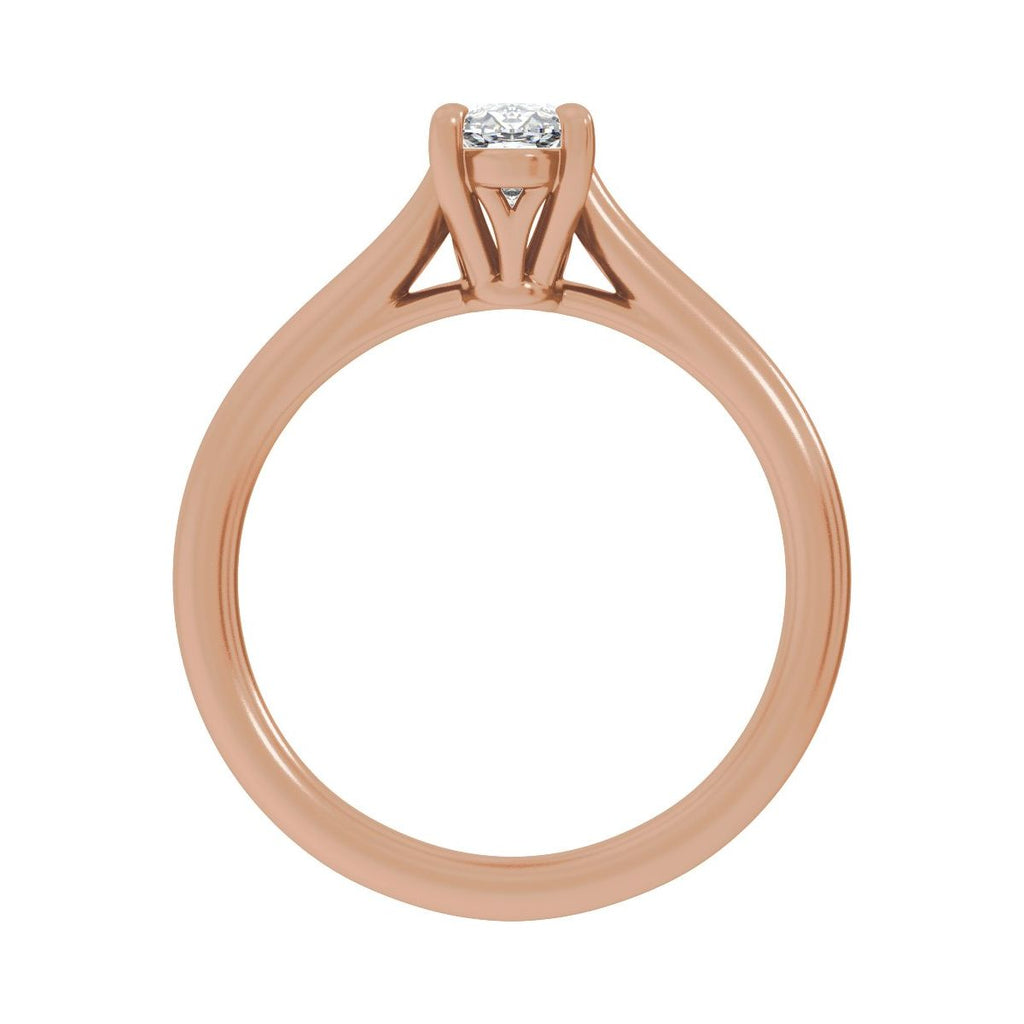 1 CTW Lab-Grown Diamond Engagement Ring in 14k rose gold