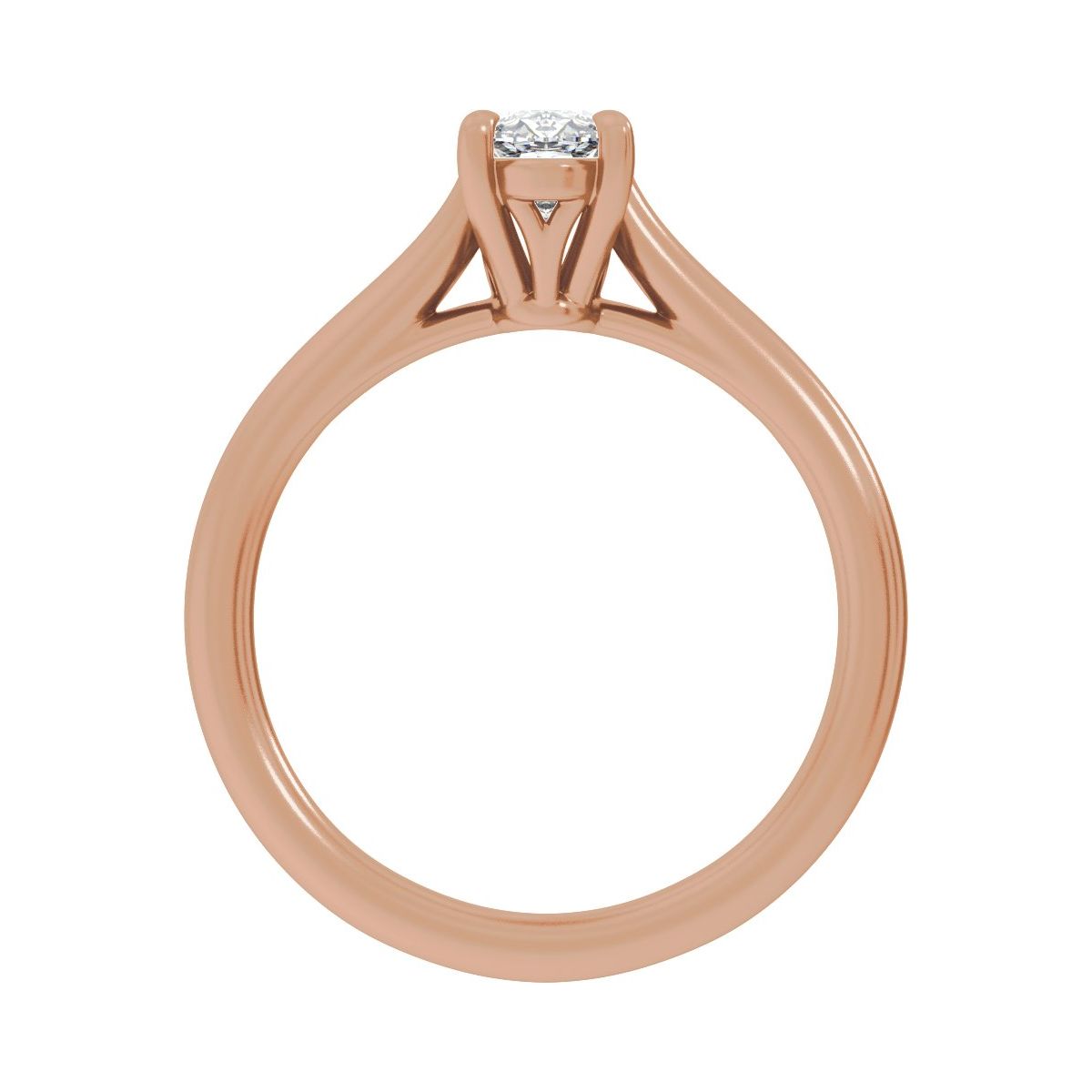 1 CTW Lab-Grown Diamond Engagement Ring in 14k rose gold