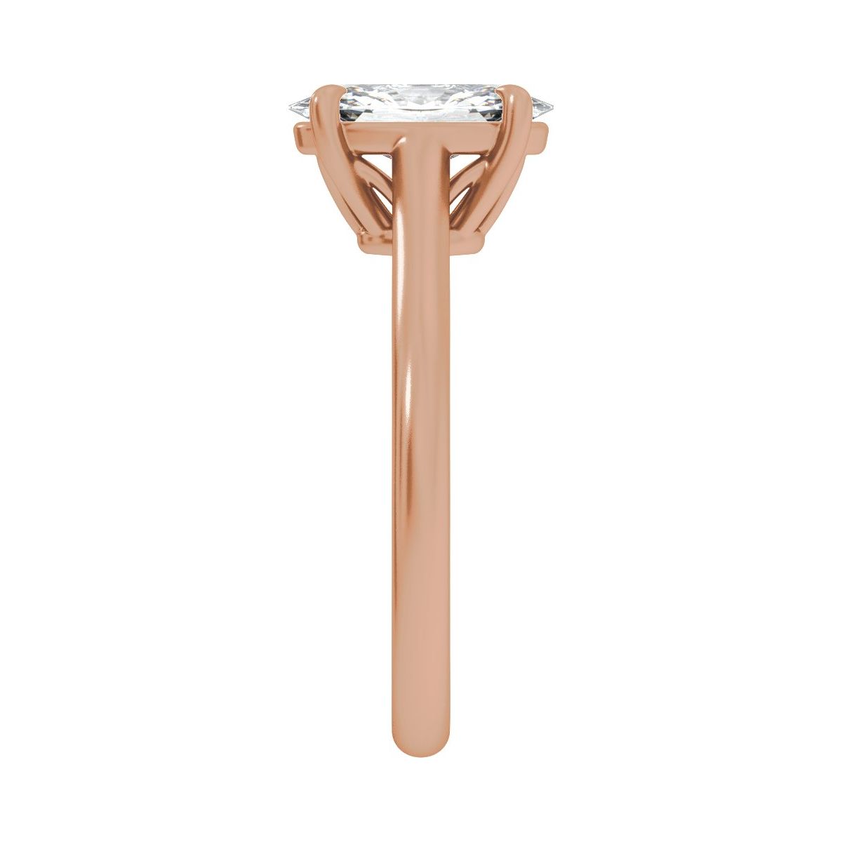 1 CTW Lab-Grown Diamond Engagement Ring in 14k rose gold
