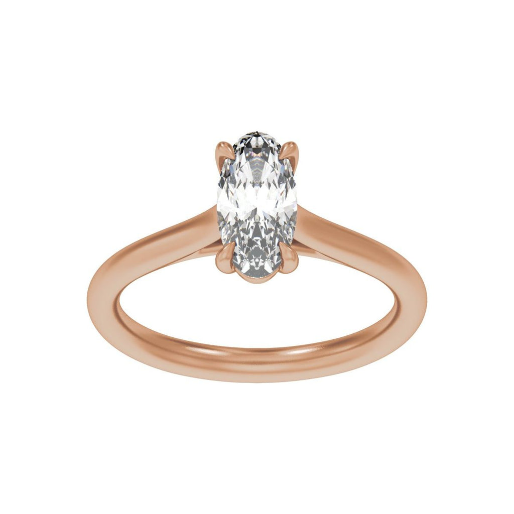 1 CTW Lab-Grown Diamond Engagement Ring in 14k rose gold