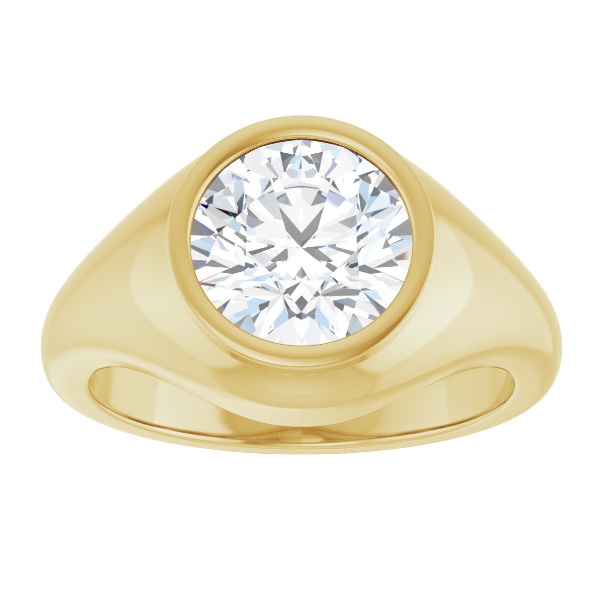 2 CT Lab-Grown Diamond Ring in 14k yellow gold