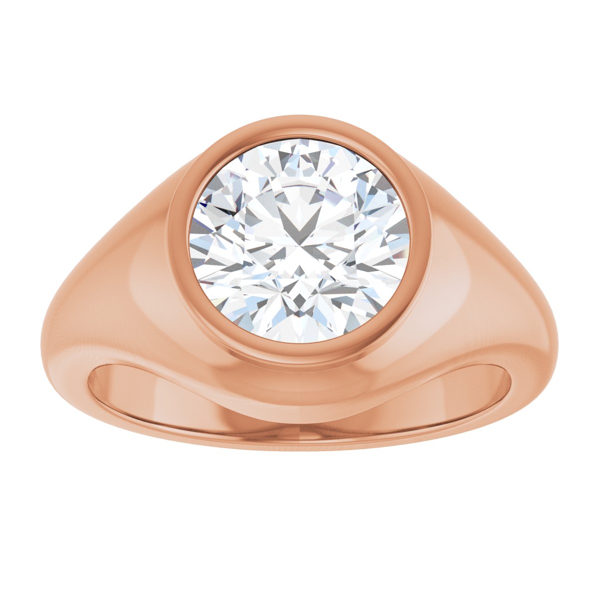 2 CT Lab-Grown Diamond Ring in 14k rose gold