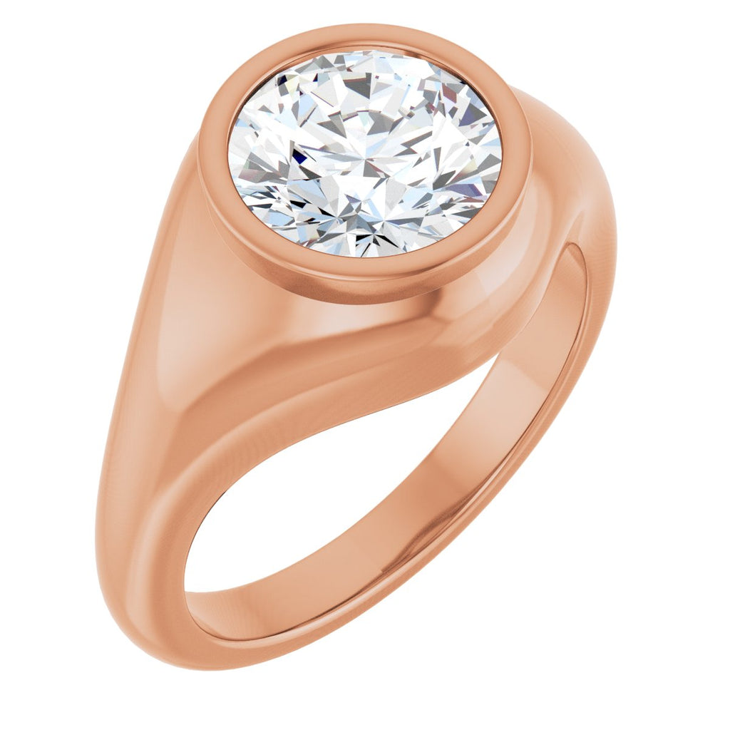2 CT Lab-Grown Diamond Ring in 14k rose gold