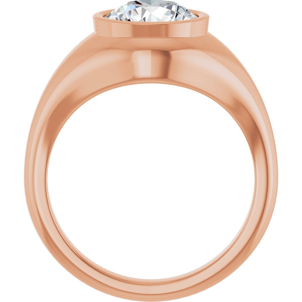 2 CT Lab-Grown Diamond Ring in 14k rose gold