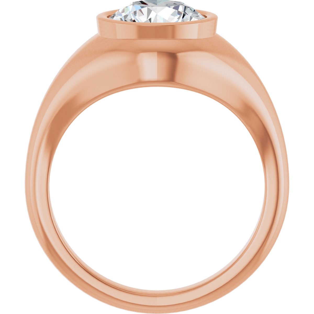 2 CT Lab-Grown Diamond Ring in 14k rose gold