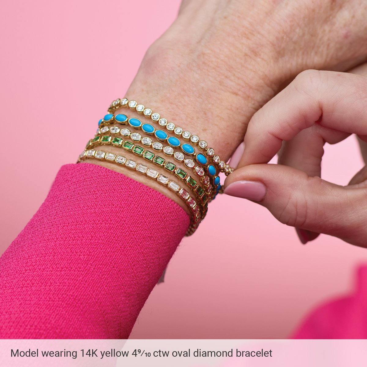 4 9/10 CTW Lab-Grown Diamond Line Bracelet