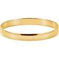 Engravable 8 mm Half Round Bangle Bracelet in 14k yellow gold