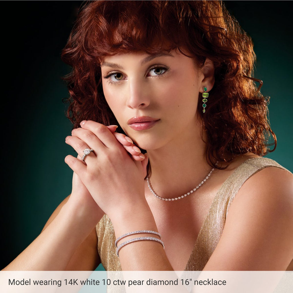 10 CTW Lab-Grown Diamond Line Necklace