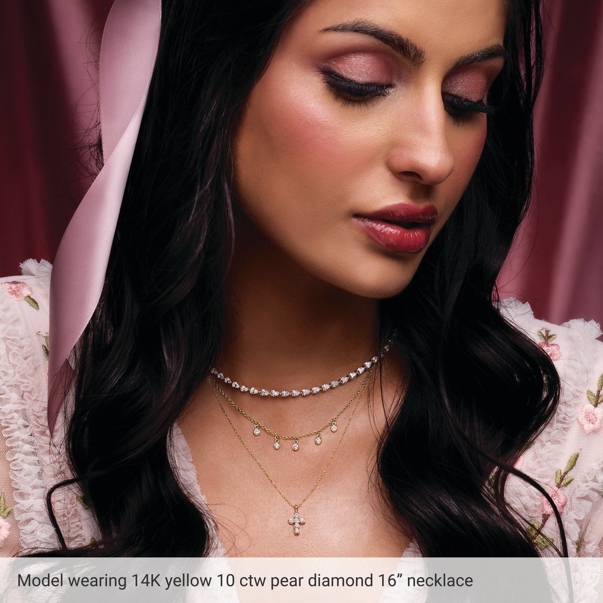 10 CTW Lab-Grown Diamond Line Necklace