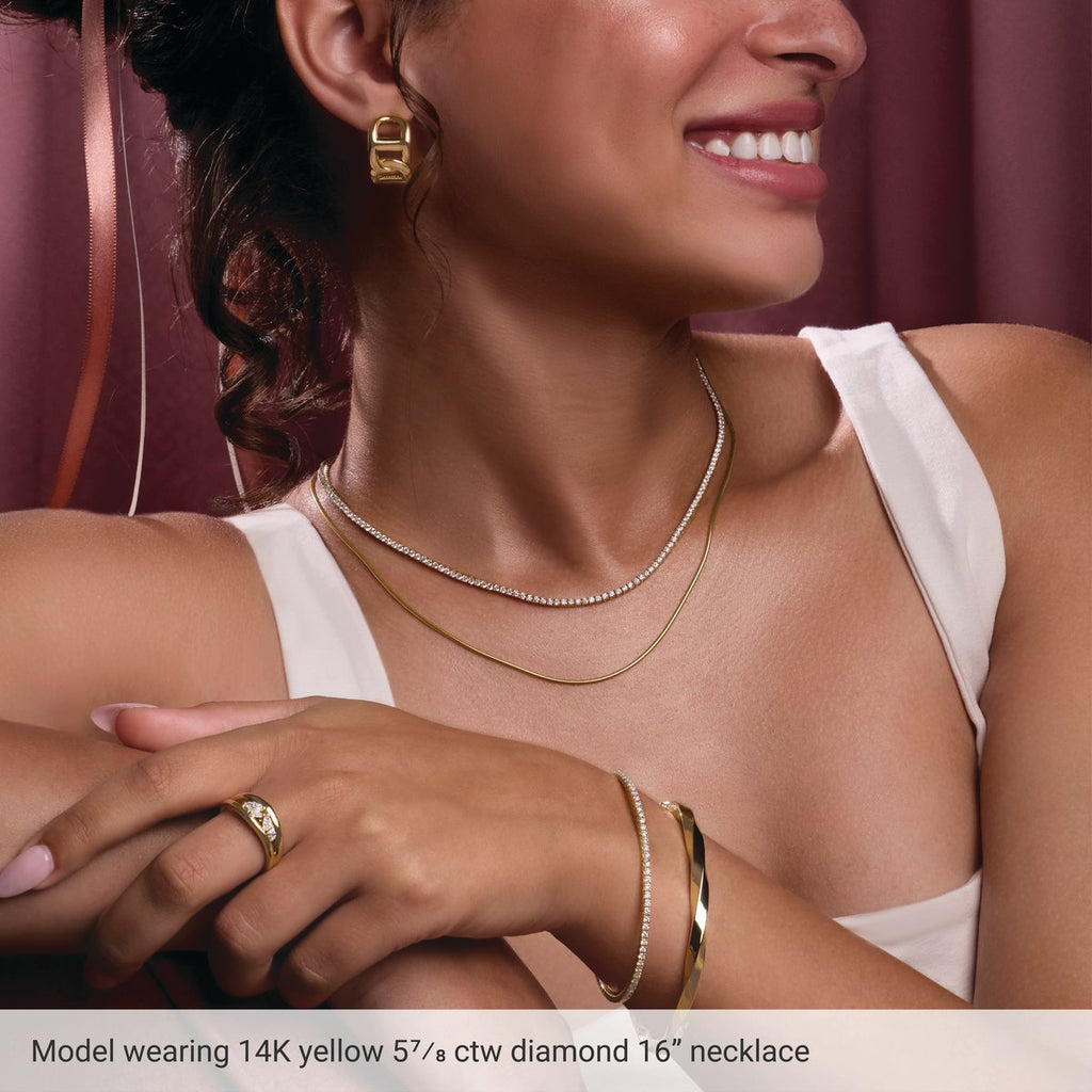 5 7/8 CTW Lab-Grown Diamond Line Necklace