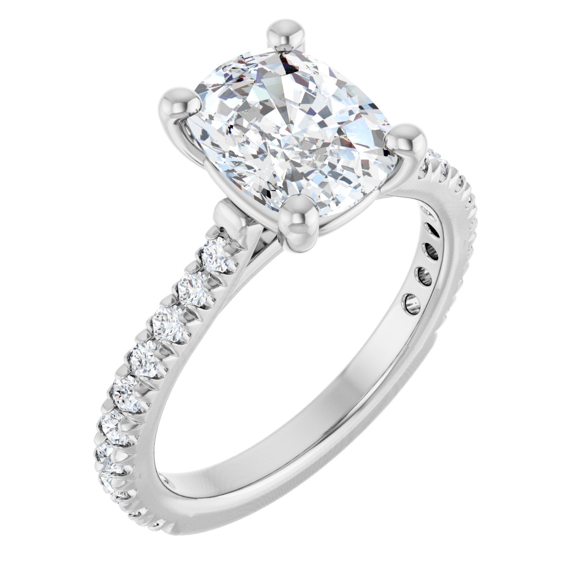 2 9/10 CTW Lab-Grown Diamond Engagement Ring in 14k white gold