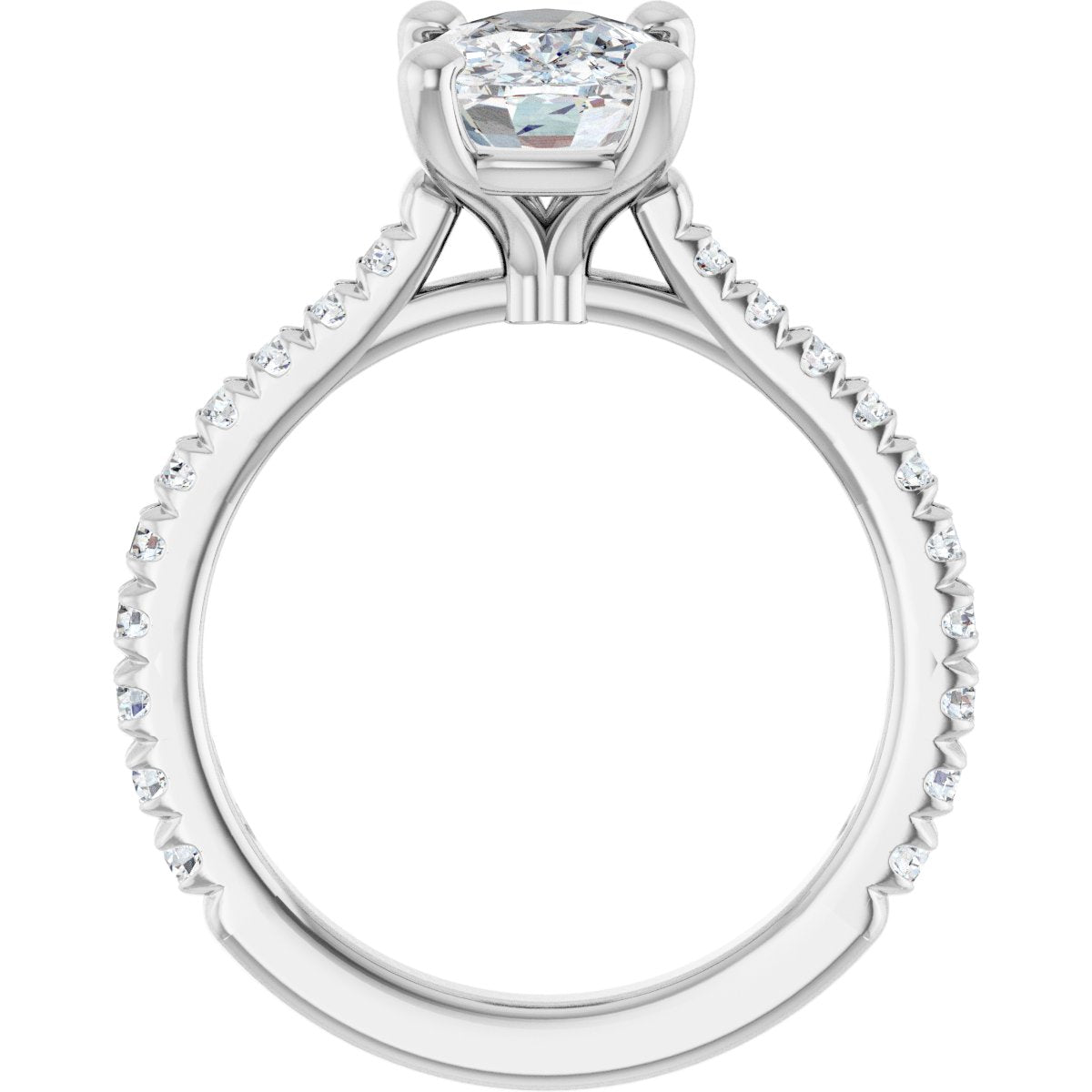 2 9/10 CTW Lab-Grown Diamond Engagement Ring in 14k white gold