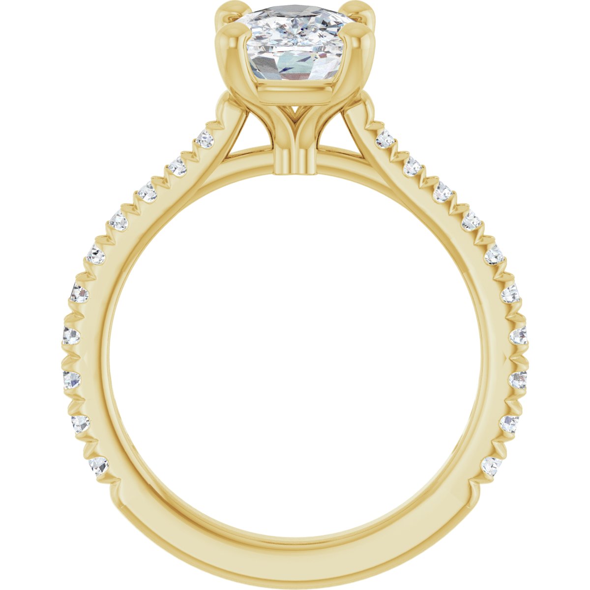 2 9/10 CTW Lab-Grown Diamond Engagement Ring in 14k yellow gold