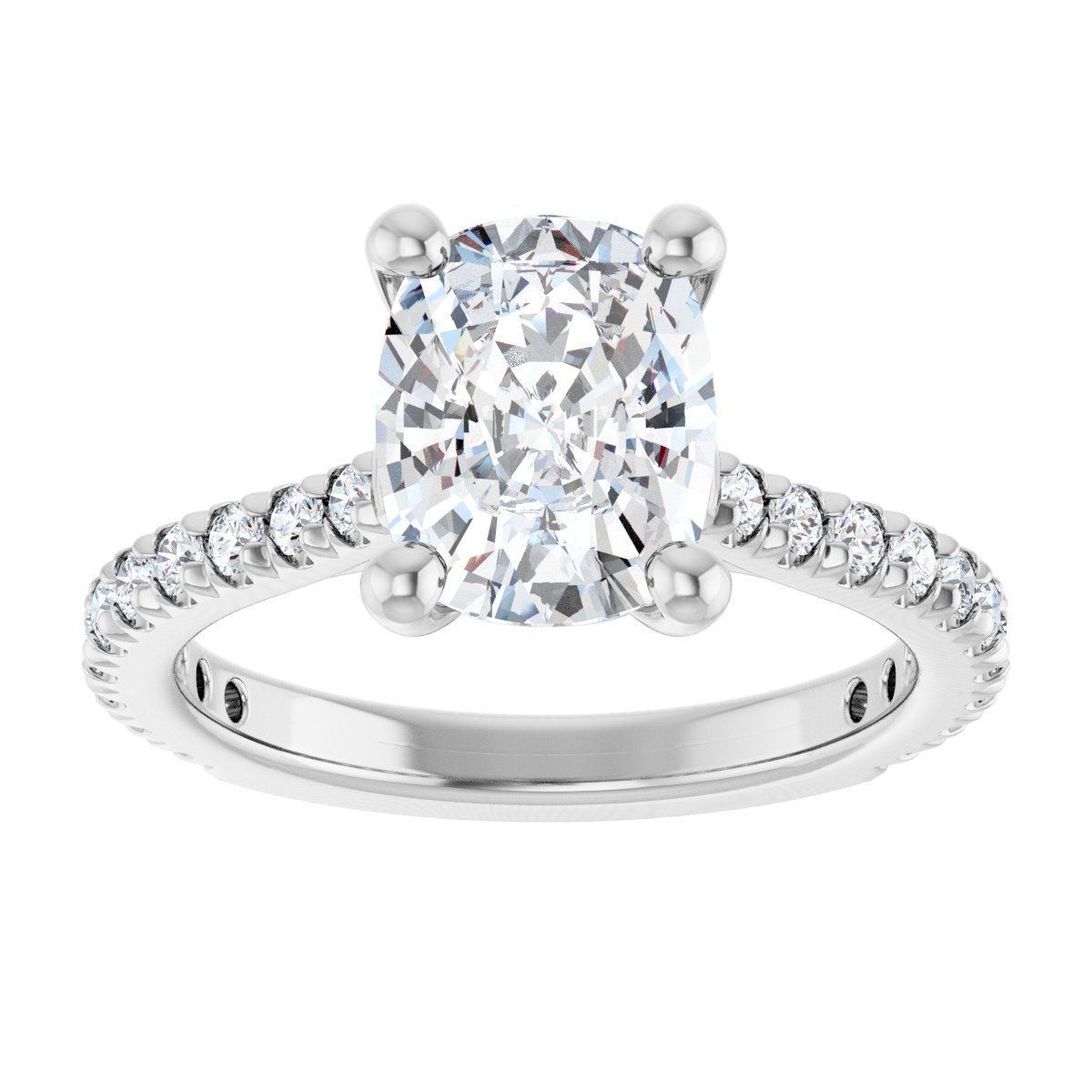 2 9/10 CTW Lab-Grown Diamond Engagement Ring in 14k white gold