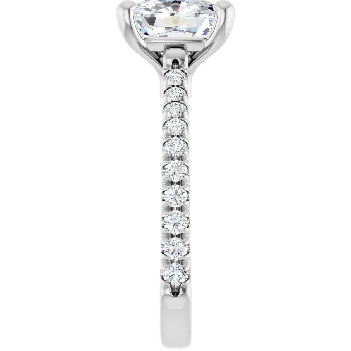 2 9/10 CTW Lab-Grown Diamond Engagement Ring in 14k white gold