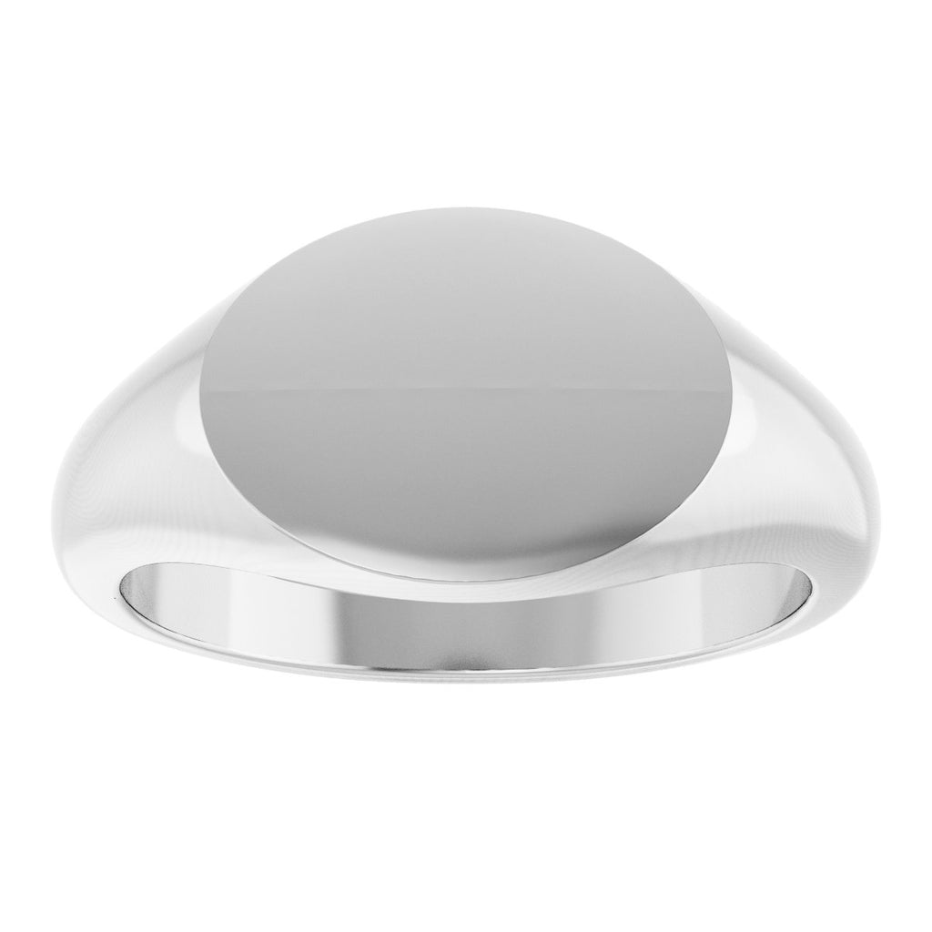 12x9 mm Oval Signet Ring