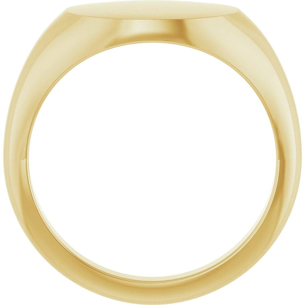 12x9 mm Oval Signet Ring