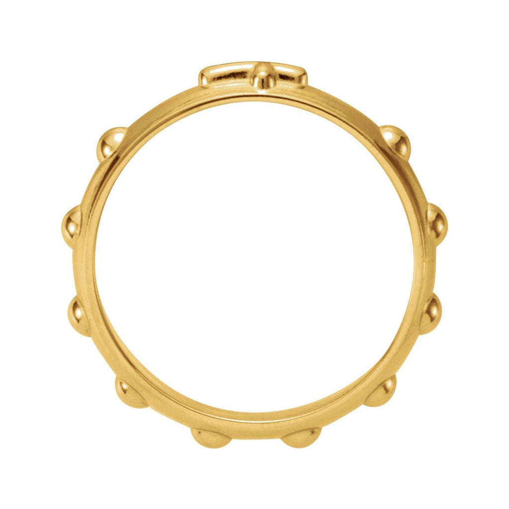 5 mm Rosary Ring in 14k yellow gold