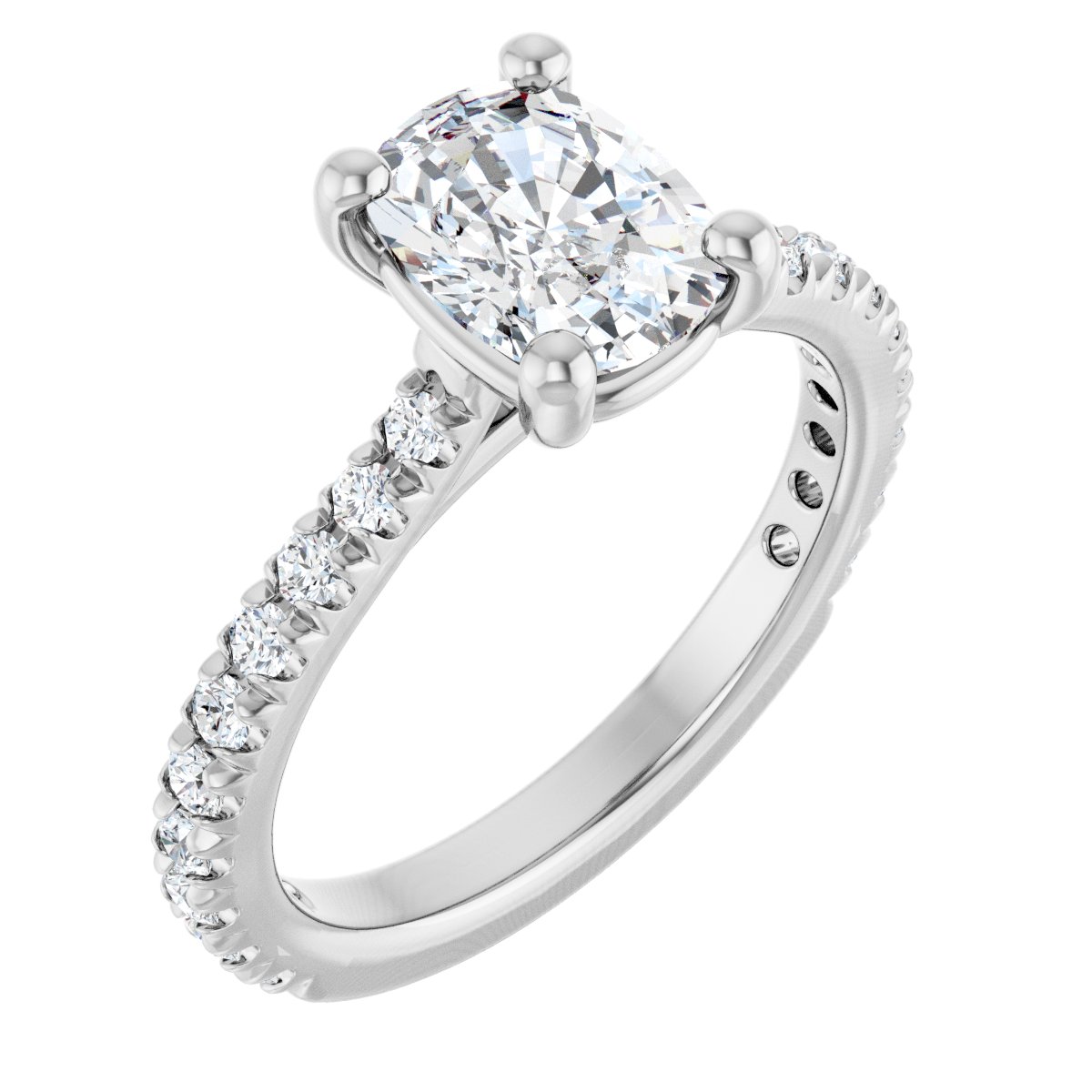 1 7/8 CTW Lab-Grown Diamond Engagement Ring in 14k white gold