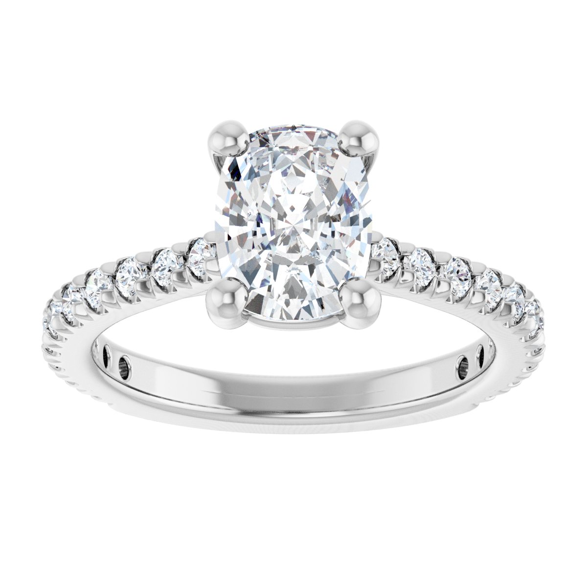 1 7/8 CTW Lab-Grown Diamond Engagement Ring in 14k white gold