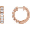 2 1/4 CTW Lab-Grown Diamond Hinged 19.45 mm Hoop Earrings in 14k rose gold