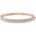 1 3/8 CTW Lab-Grown Diamond Bangle Bracelet in 14k rose gold