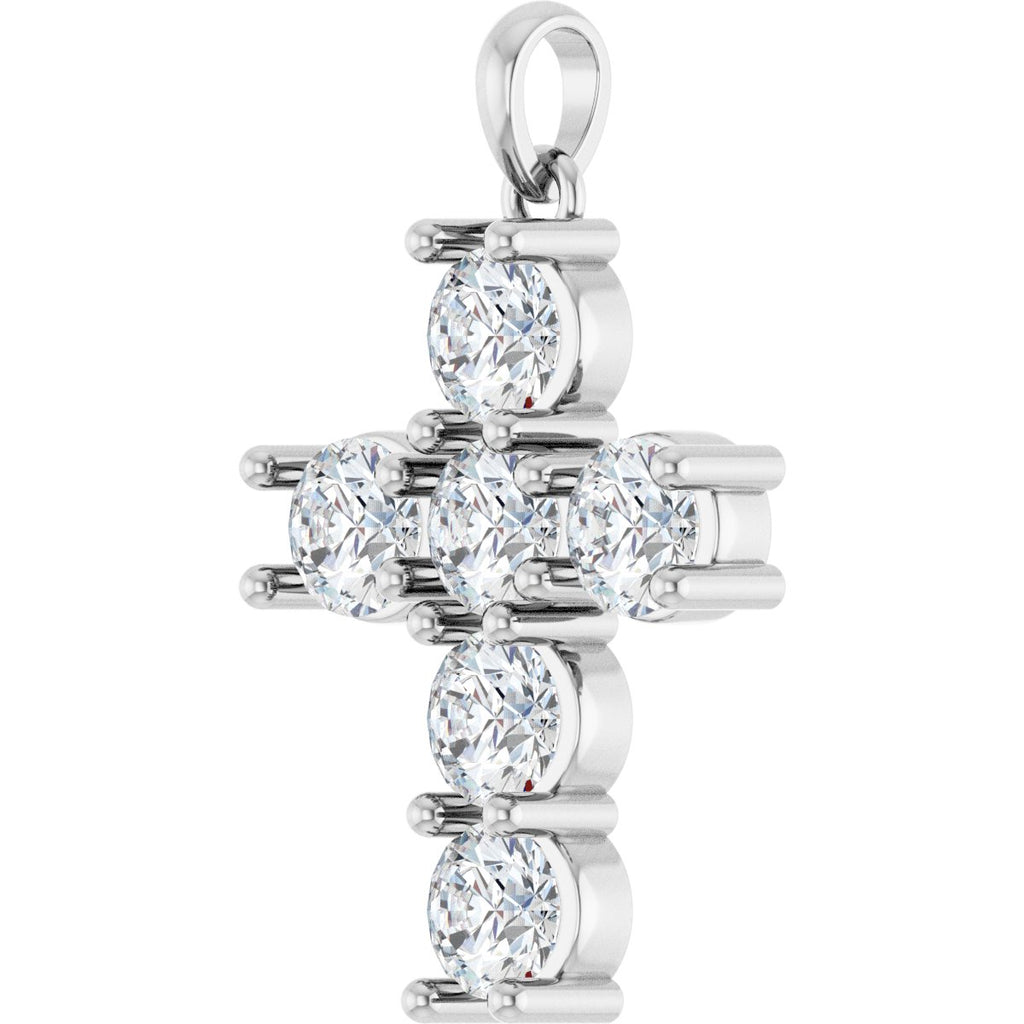 1 3/4 CTW Natural Diamond Cross Pendant