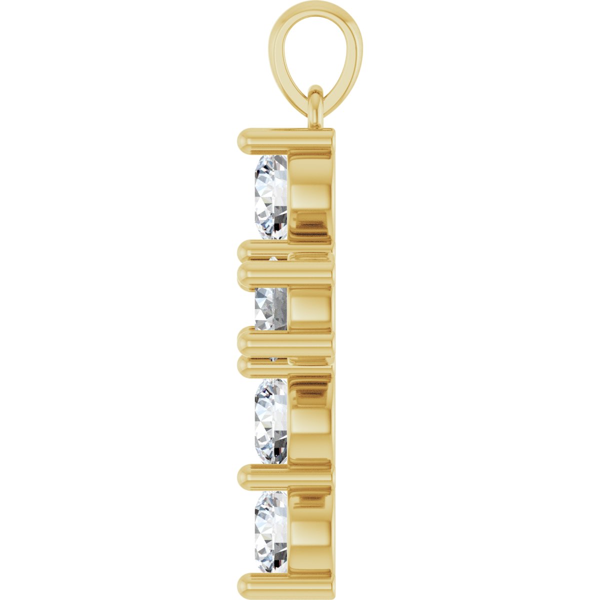 1 3/4 CTW Natural Diamond Cross Pendant in 14k yellow gold
