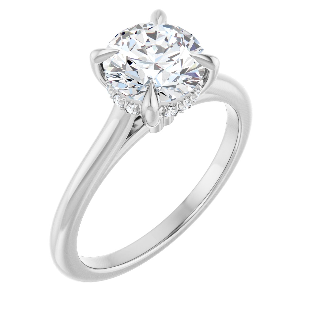 1 5/8 Lab-Grown Diamond Engagement Ring in 14k white gold