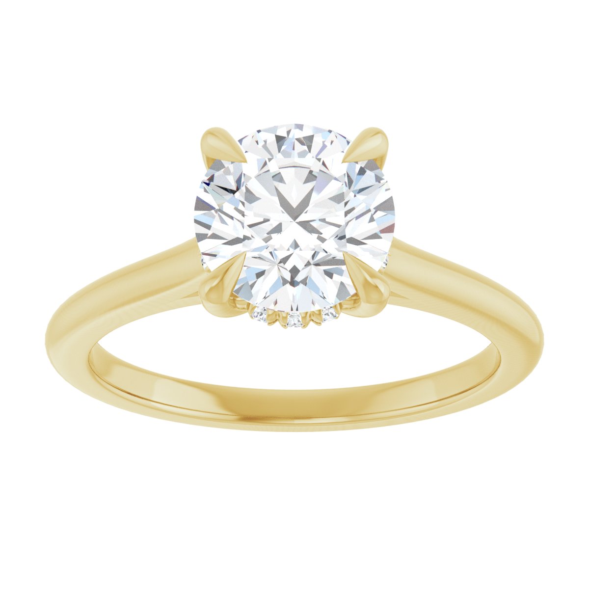1 5/8 Lab-Grown Diamond Engagement Ring in 14k yellow gold