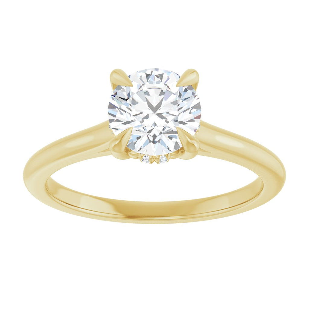 1 Lab-Grown Diamond Engagement Ring in 14k yellow gold