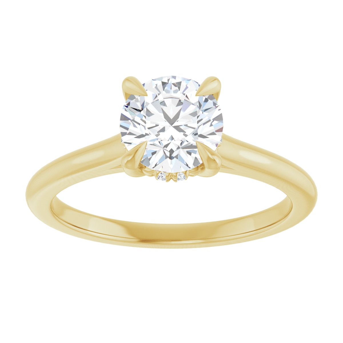 1 Lab-Grown Diamond Engagement Ring in 14k yellow gold