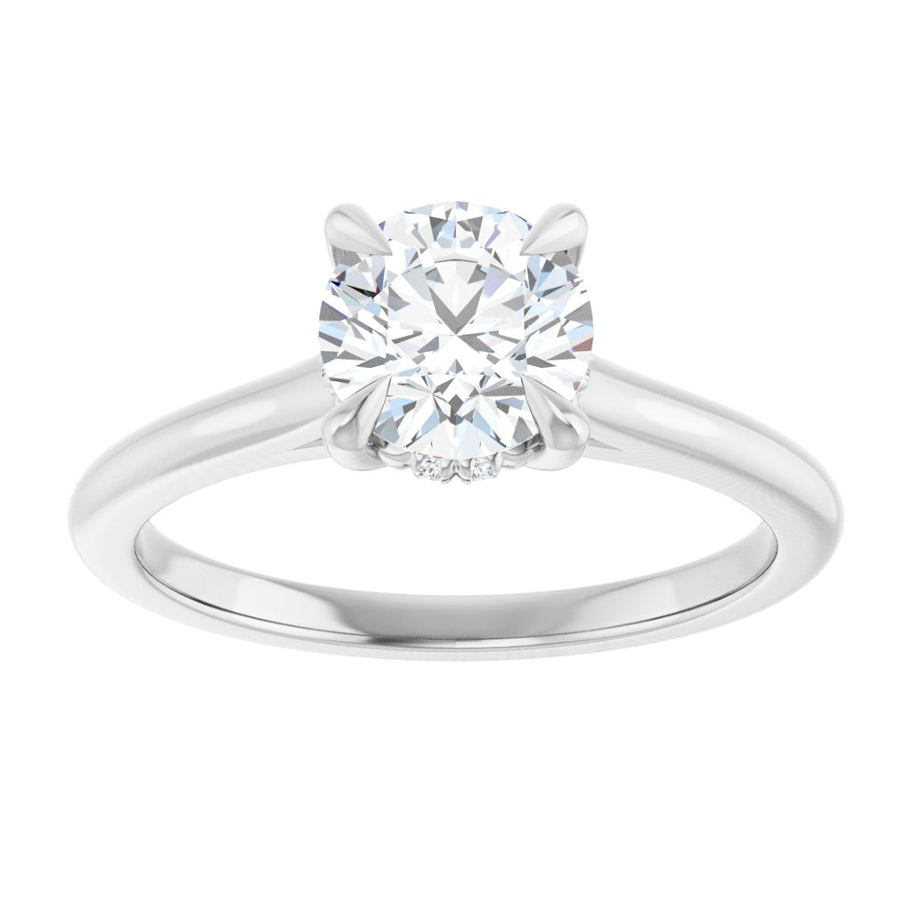 1 Lab-Grown Diamond Engagement Ring in 14k white gold