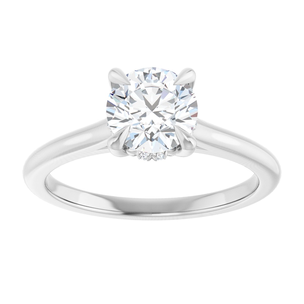 1 Lab-Grown Diamond Engagement Ring in 14k white gold
