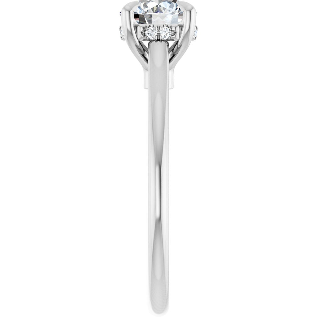 1 Lab-Grown Diamond Engagement Ring in 14k white gold