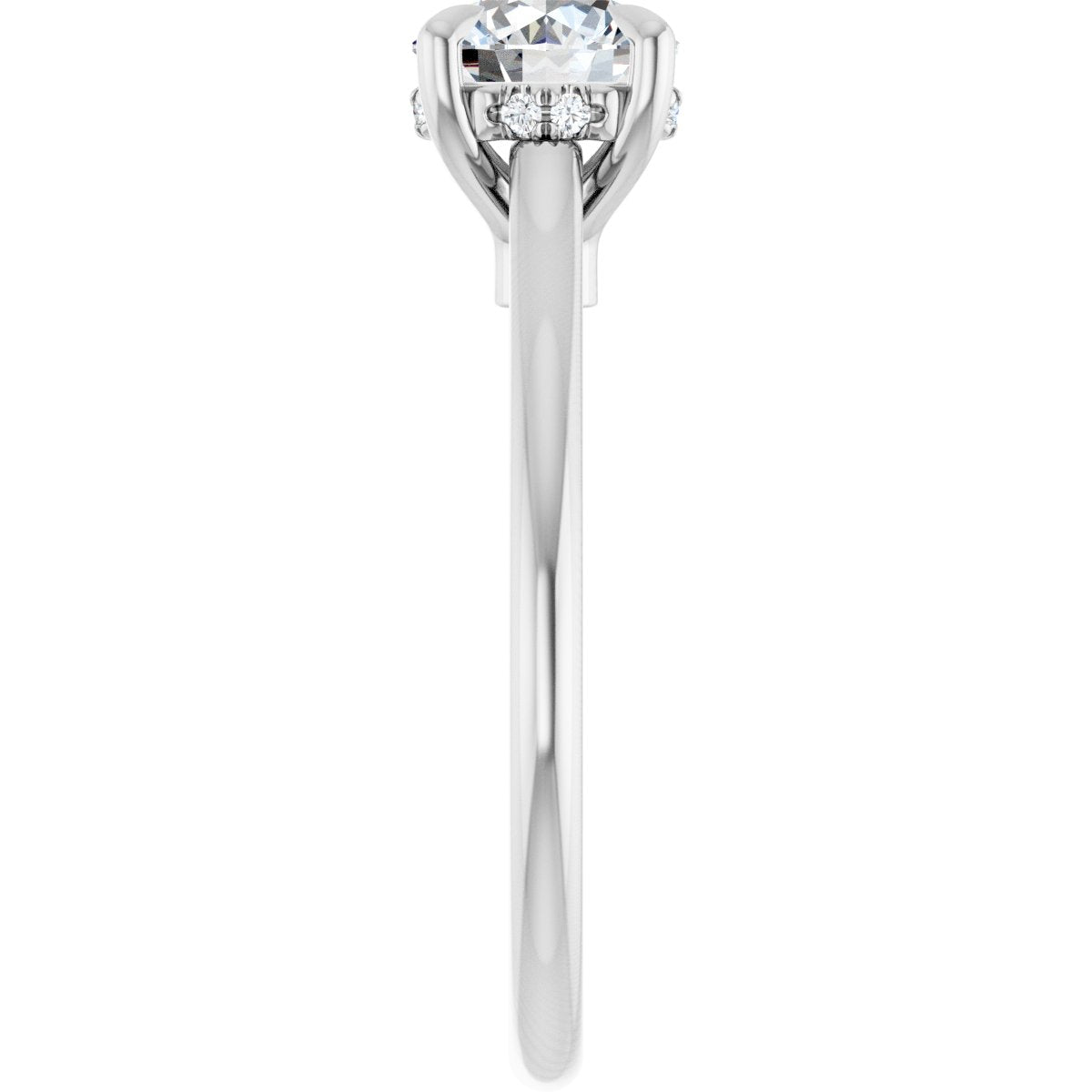 1 Lab-Grown Diamond Engagement Ring in 14k white gold