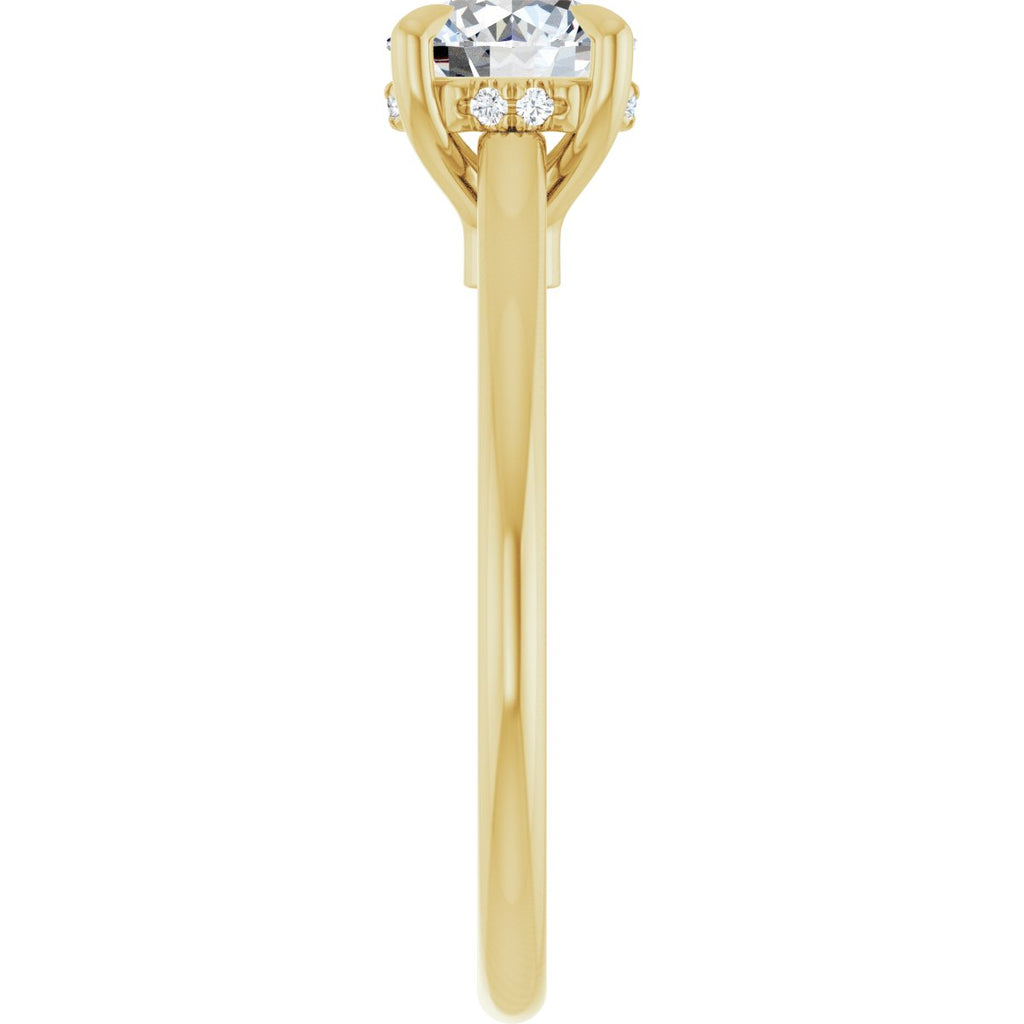 1 Lab-Grown Diamond Engagement Ring in 14k yellow gold