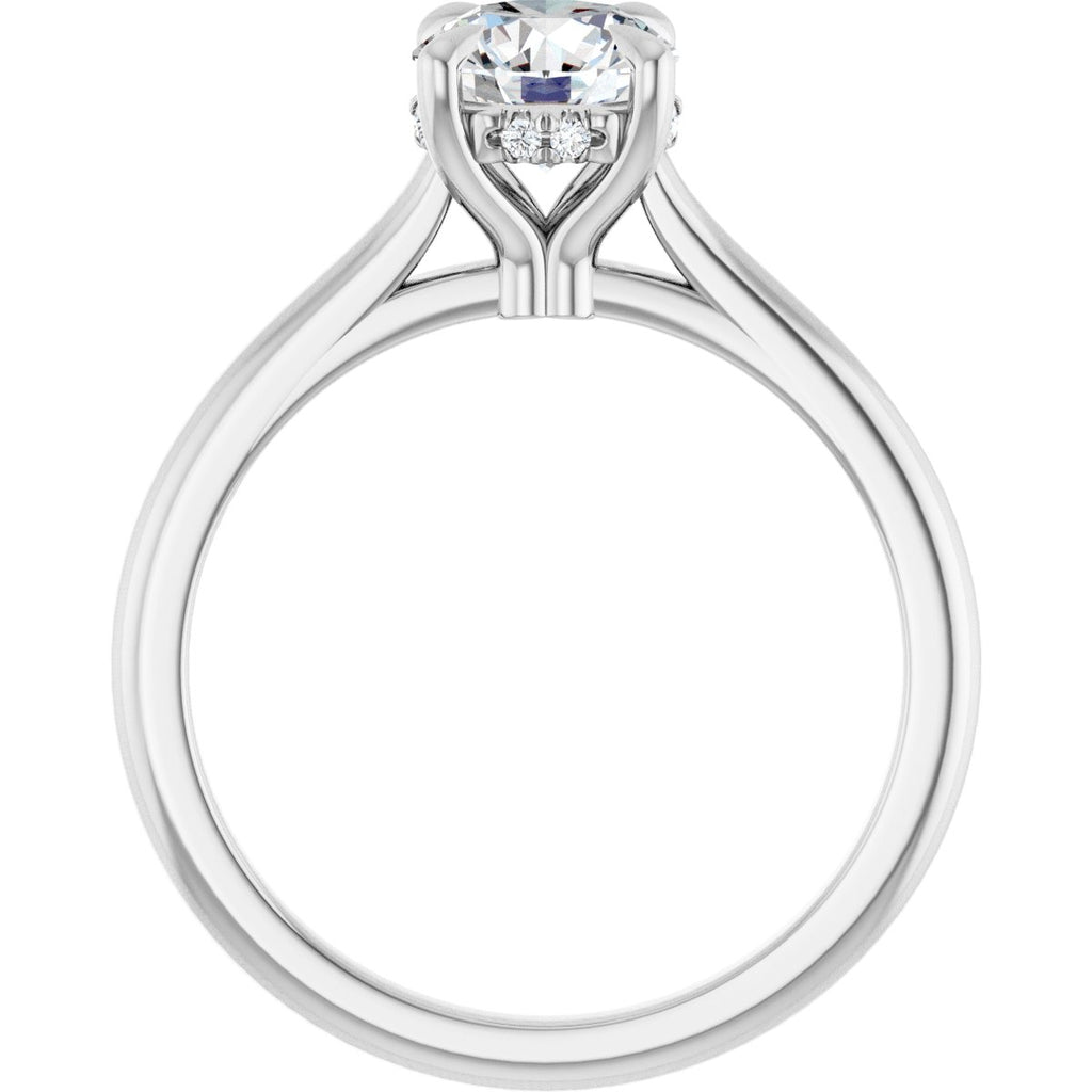1 Lab-Grown Diamond Engagement Ring in 14k white gold