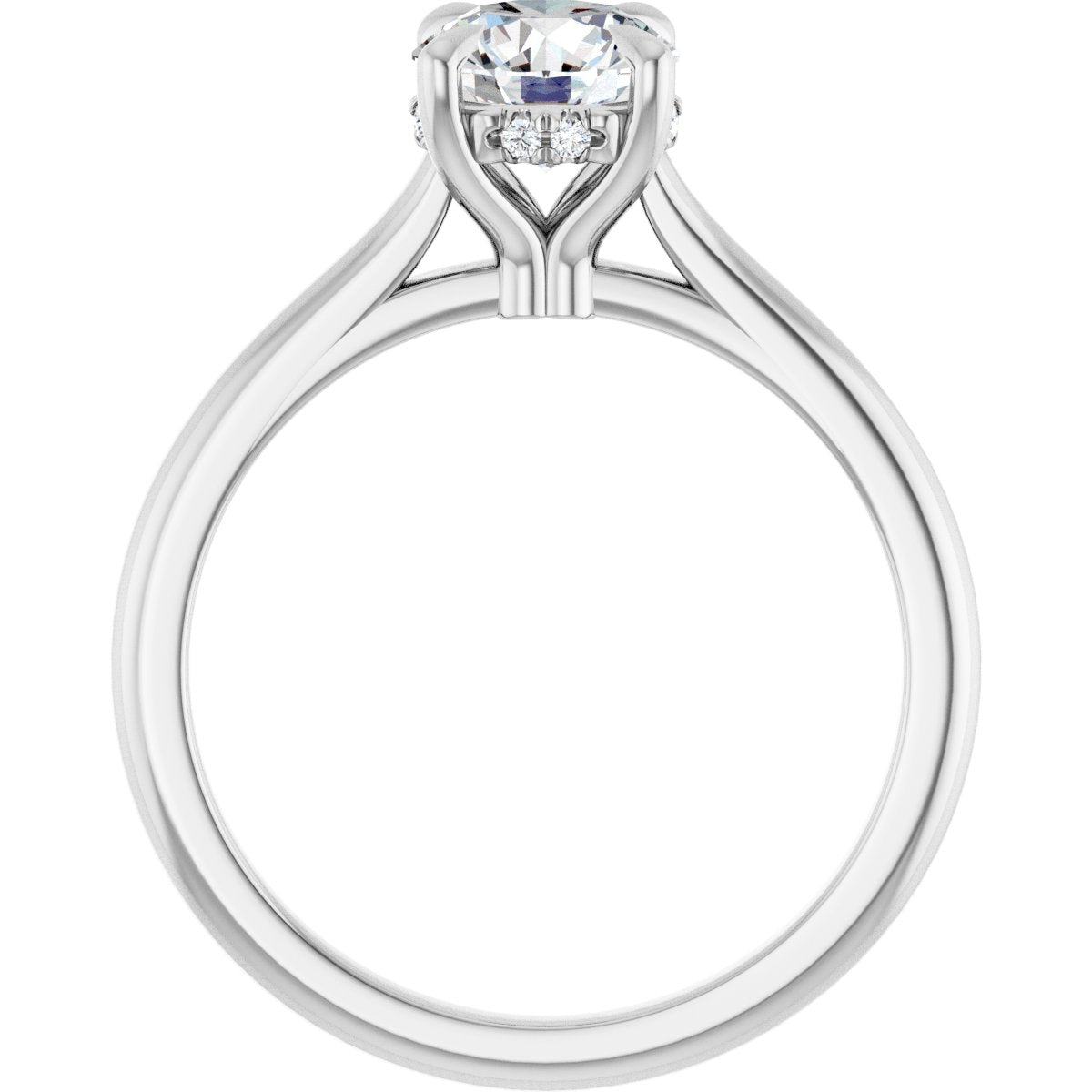 1 Lab-Grown Diamond Engagement Ring in 14k white gold