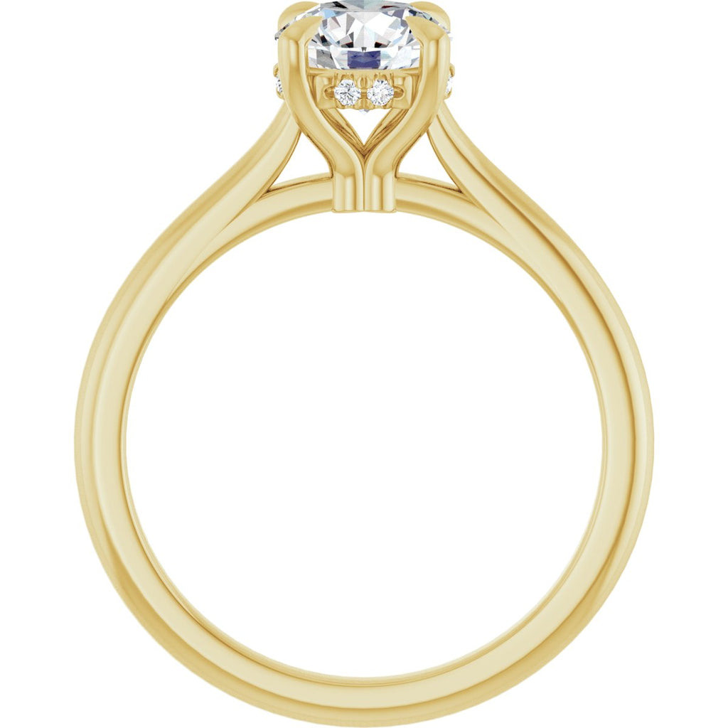 1 Lab-Grown Diamond Engagement Ring in 14k yellow gold