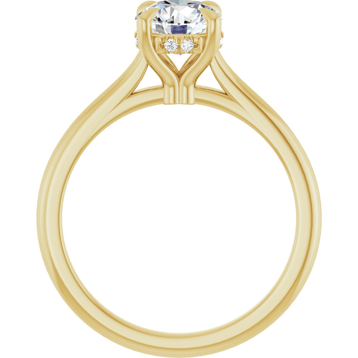 1 Lab-Grown Diamond Engagement Ring in 14k yellow gold