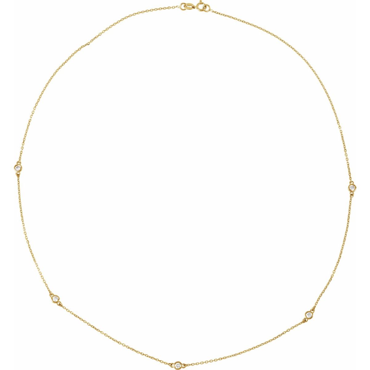 1 3/4 CTW Natural Diamond 7-Station Necklace in 14k yellow gold