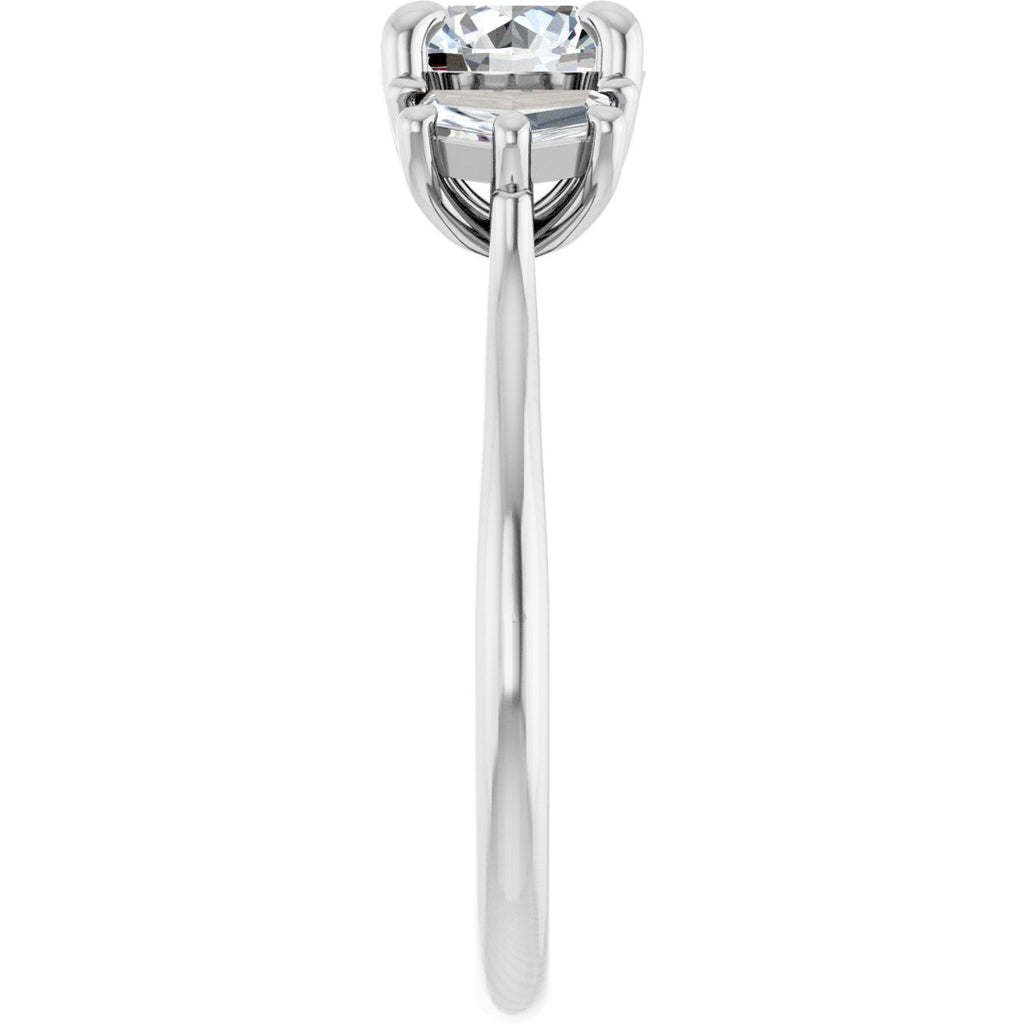 1 1/3 CTW Lab-Grown Diamond Three-Stone Engagement Ring in 14k white gold