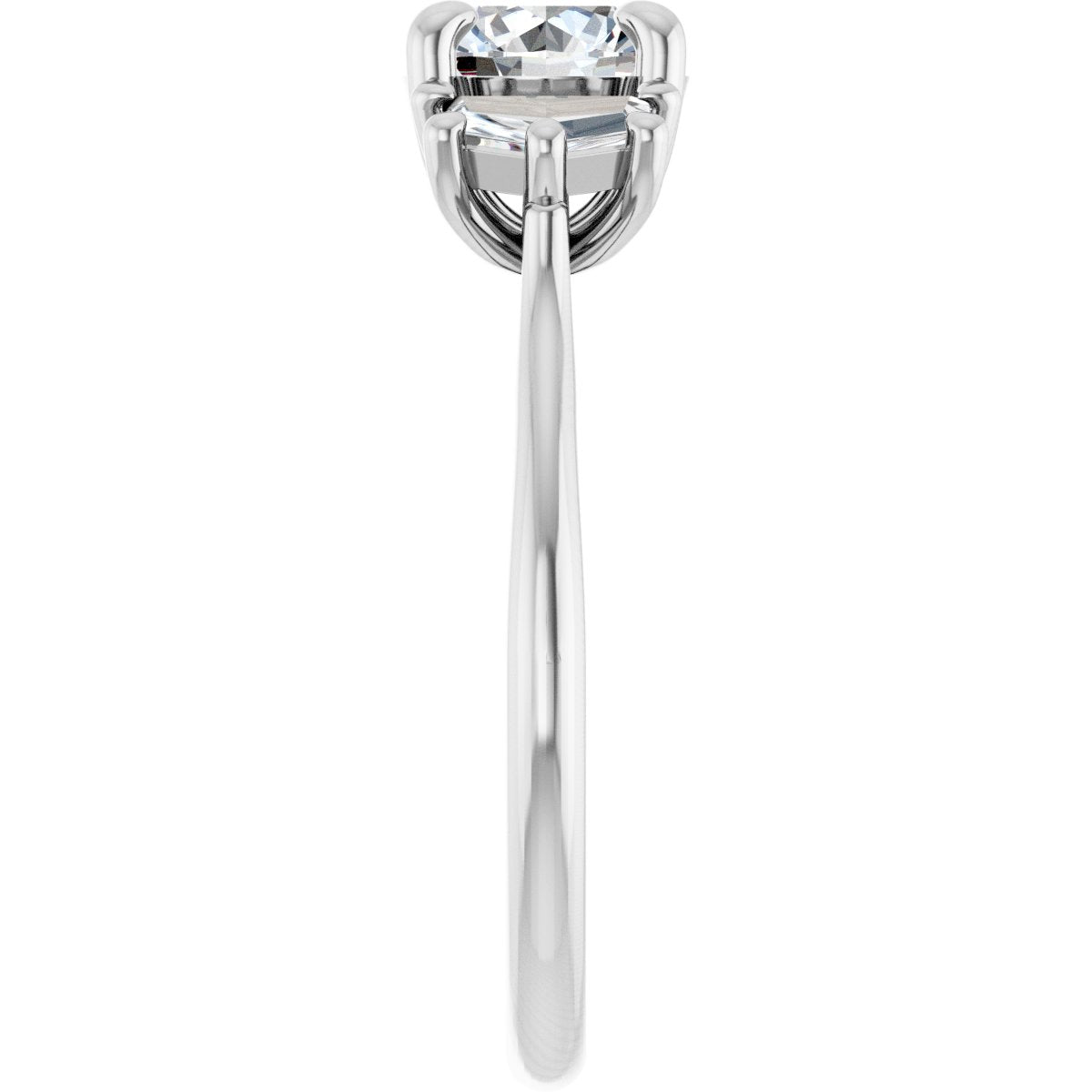 1 1/3 CTW Lab-Grown Diamond Three-Stone Engagement Ring in 14k white gold