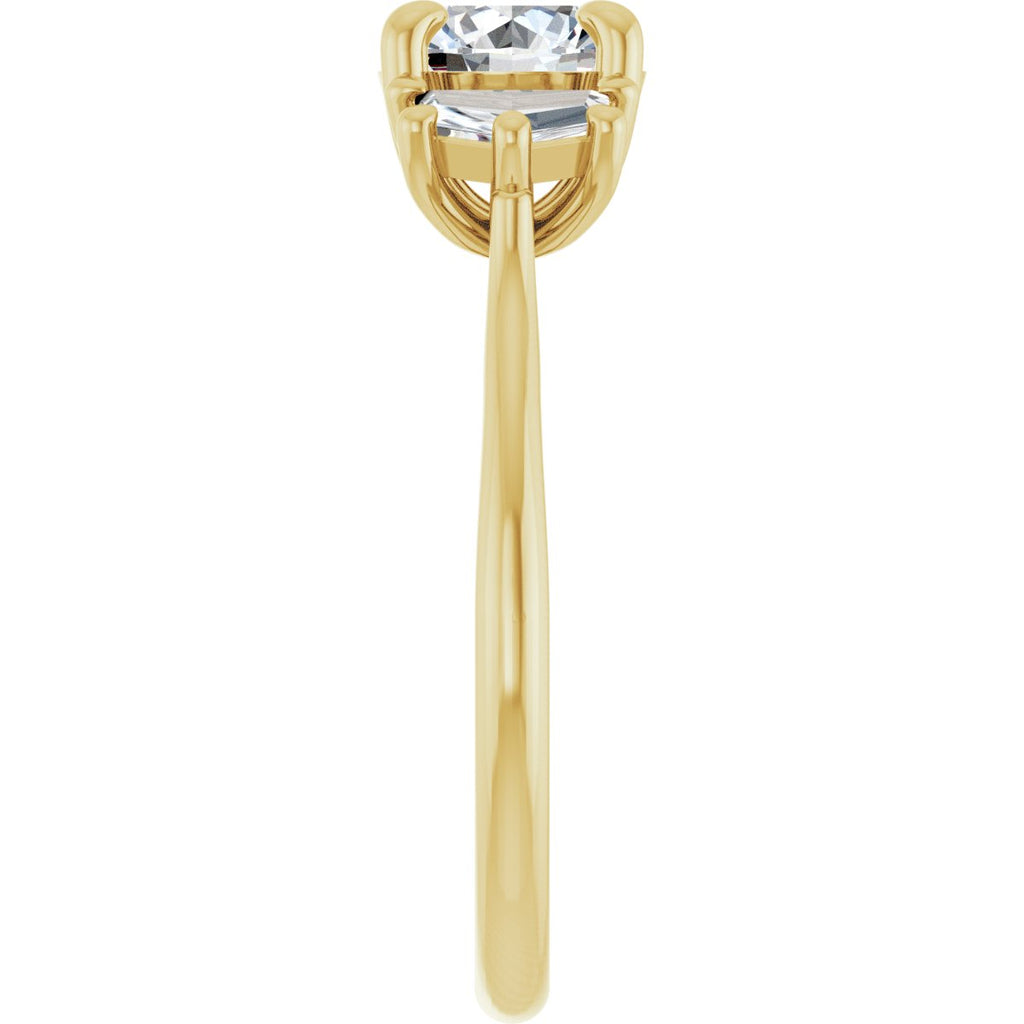 1 1/3 CTW Lab-Grown Diamond Three-Stone Engagement Ring in 14k yellow gold
