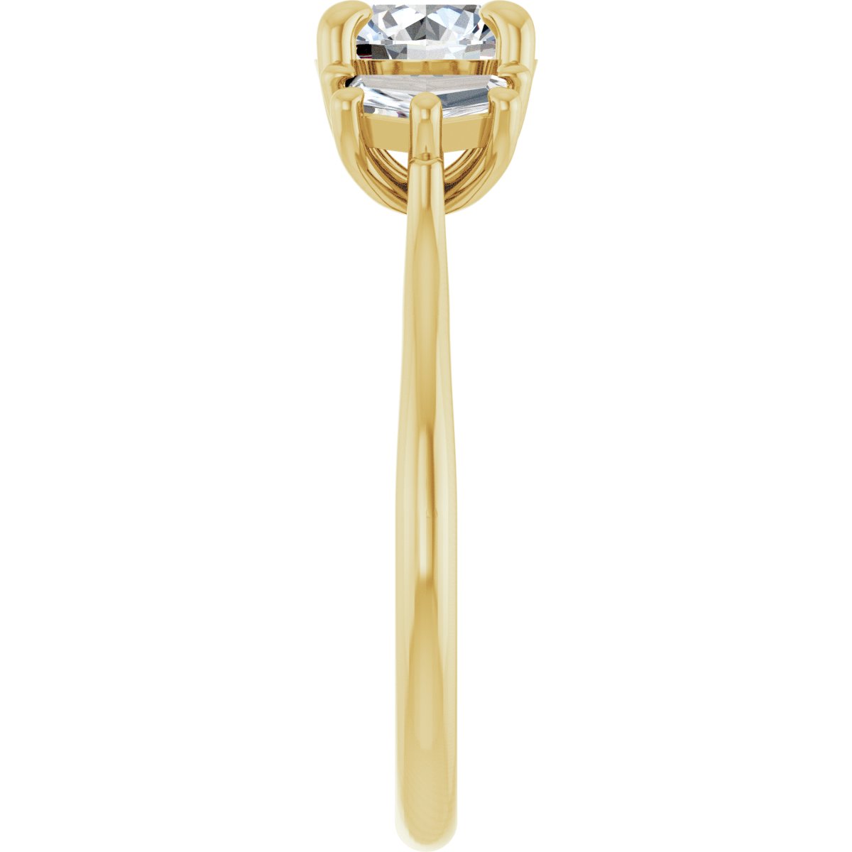 1 1/3 CTW Lab-Grown Diamond Three-Stone Engagement Ring in 14k yellow gold